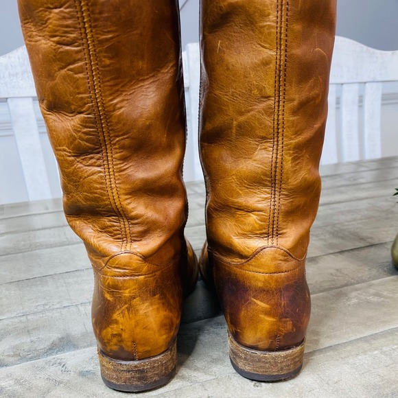 FRYE Melissa Button Cognac Boots Women's Size 9B - Picture 10 of 12
